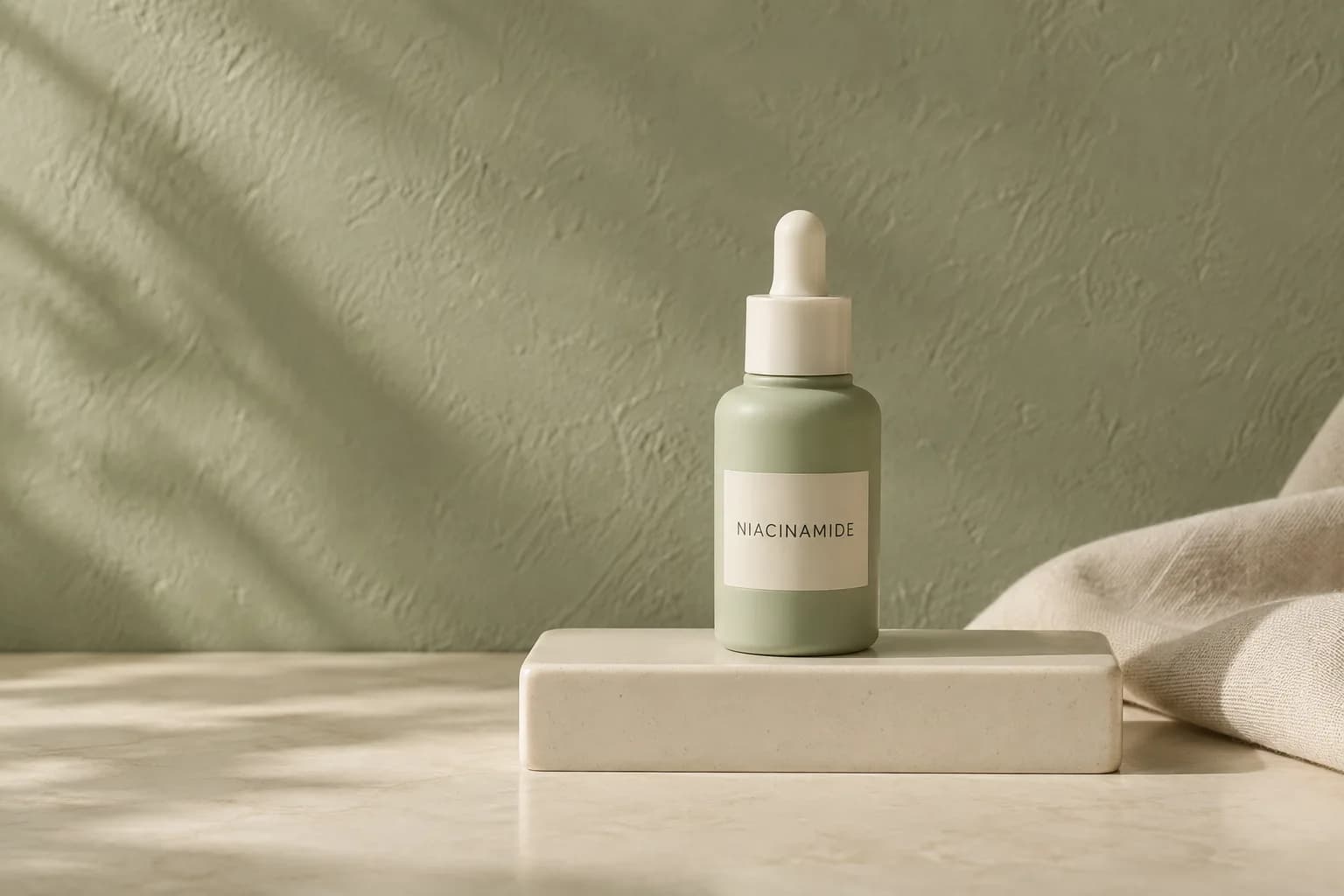 Niacinamide skincare serum bottle