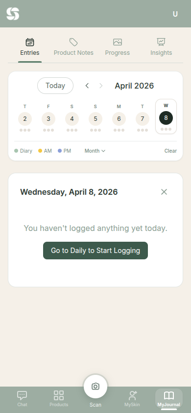 SkinMingle skin journal