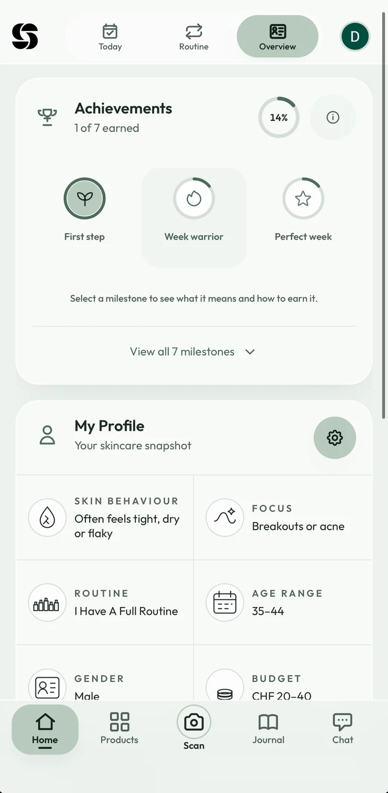 SkinMingle Hautprofil